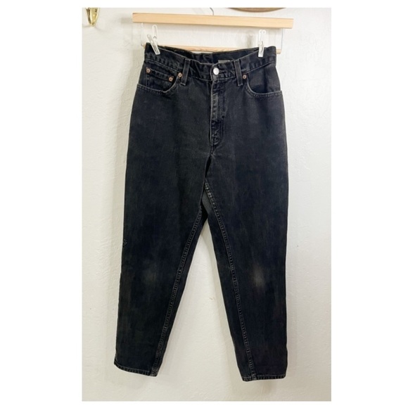 Levi's Denim - Levi’s Vintage Y2K 2000’s Black Washed 550 Relaxed Fit Tapered Leg Size 8 Med